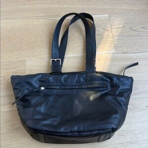 Allsaints Black Leather Tote